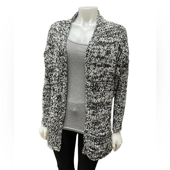 Talula Knit Open Cardigan Black and White Size XXS - Picture 2 of 9